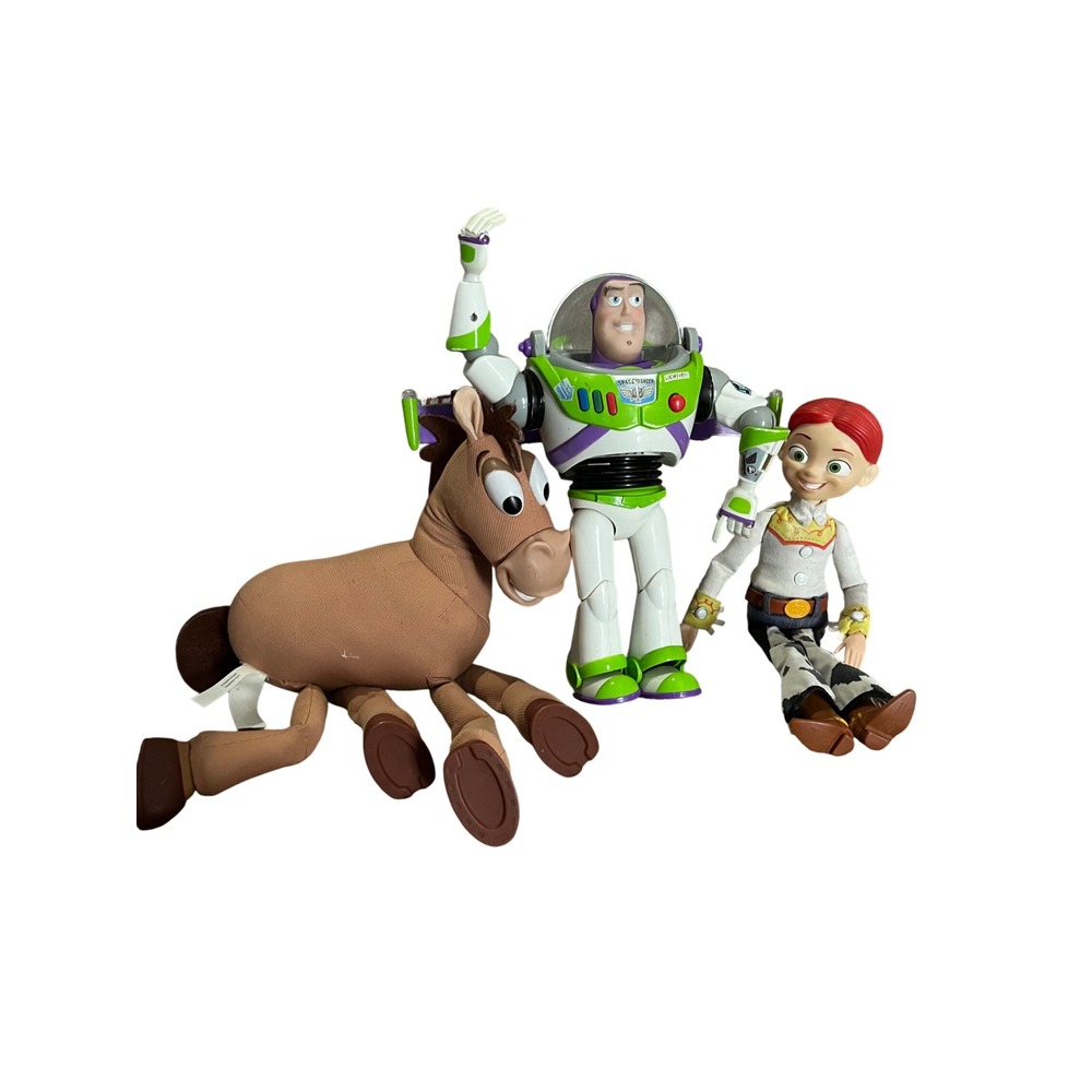 Disney Toy Story Lot Buzz Lightyear Jessie Bullseye Figures Thinkway Toys Works